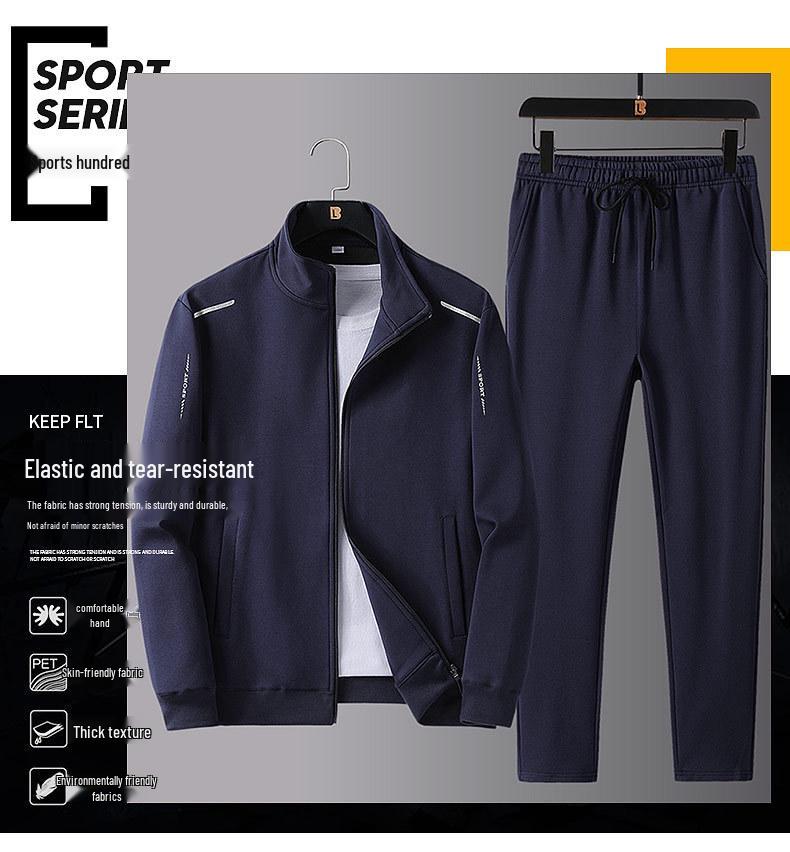 Trening sportiv de primăvară-toamnă pentru bărbați 2024: Set 3 piese pentru tată de vârstă mijlocie