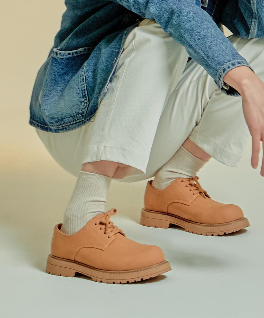 Pascorozen Jc1309 Morocco 4-Hole Derby Shoes Camel