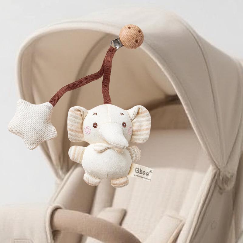 Gbee Organic Cotton Wooden Baby Rattle: Newborn Soothing Crib Toy for Early Education
