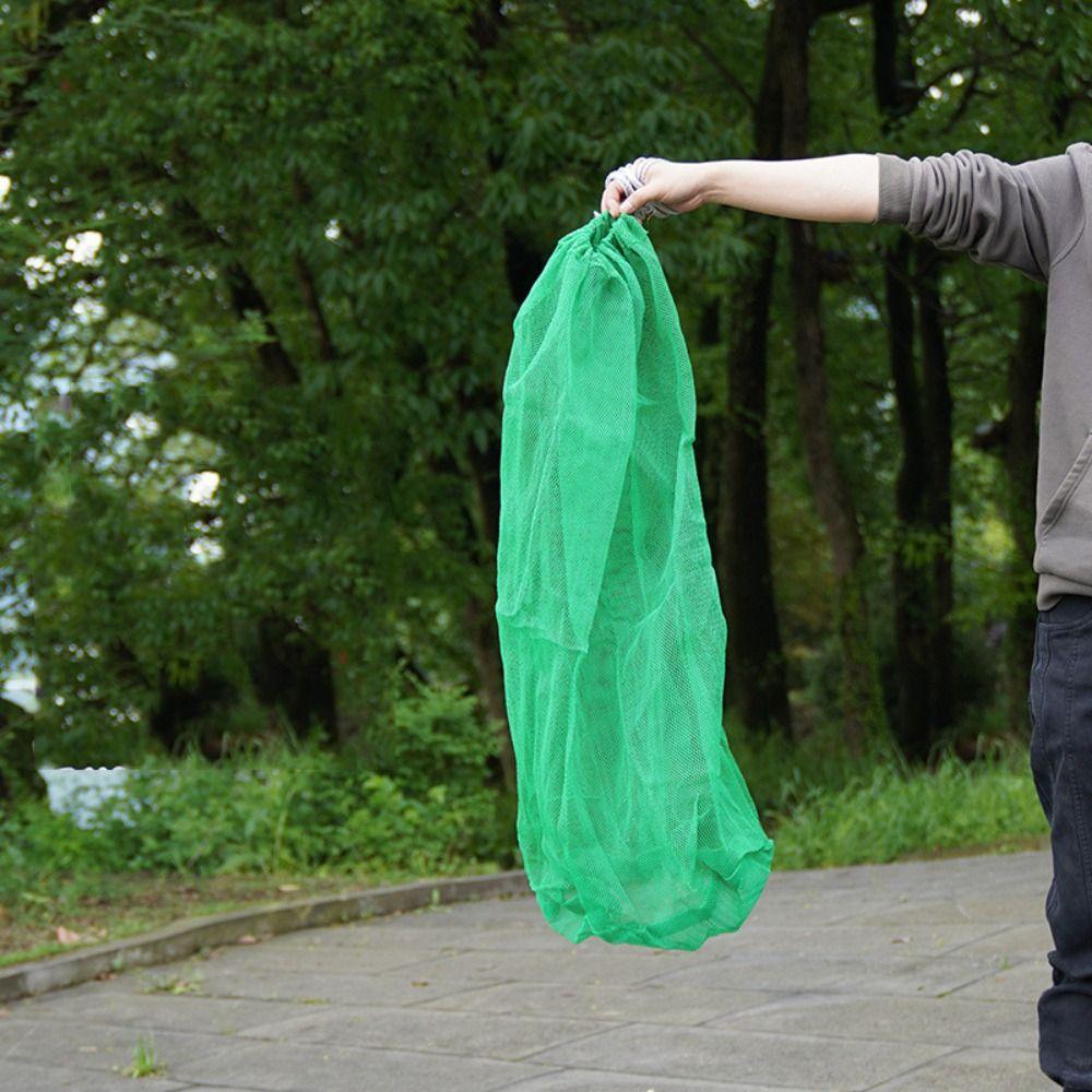 Nylon Green Fish Cage Foldable Thread Collapsible Fish Cage Lightweight Fishing Net Bag  Fishing