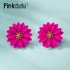Frosted Vintage Flower Stud Earrings Sweet Temperament Fashion Earrings Jewelry Accessories For Women PD1754