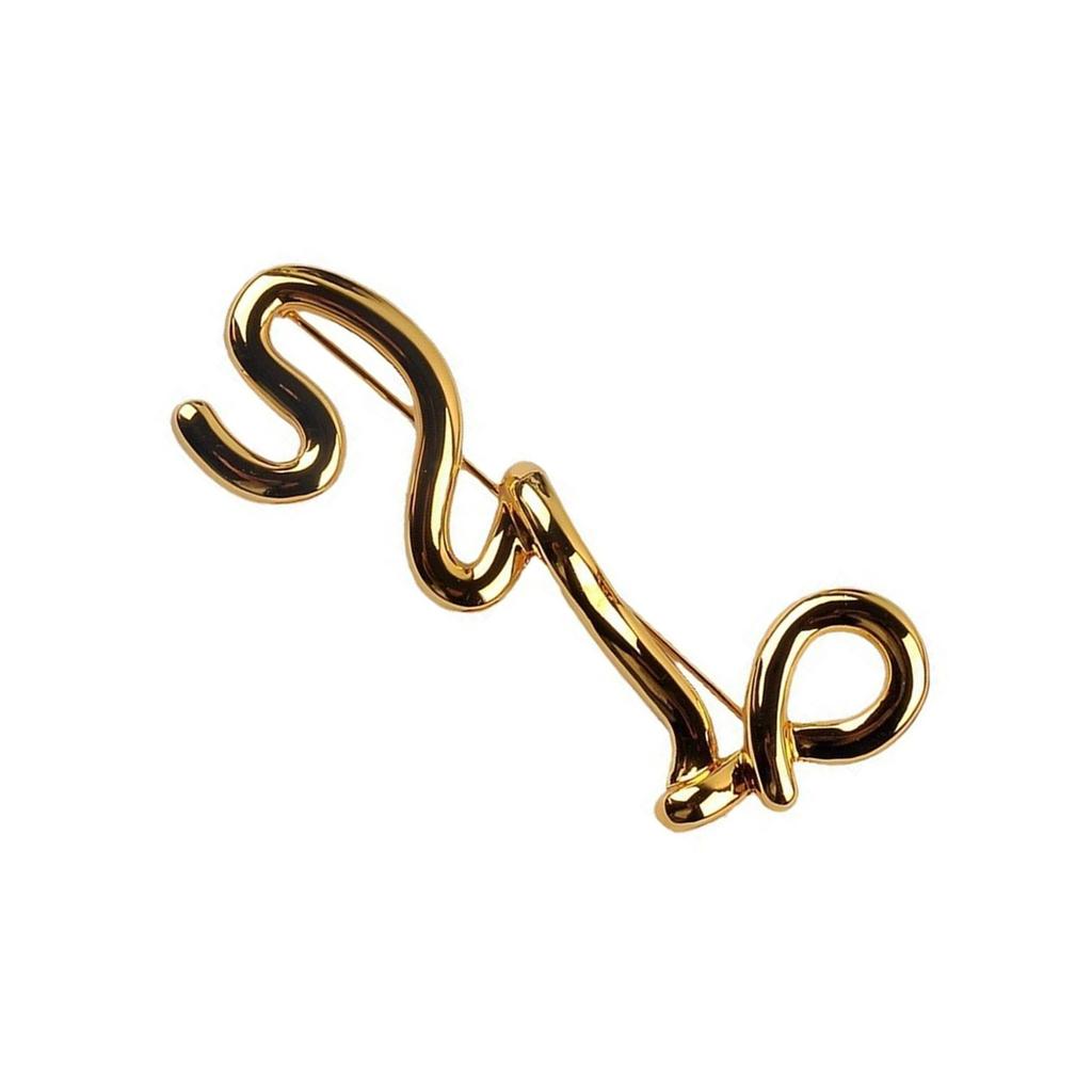 Creative Personalize Letter Brooch for Unique Styles In Various Occasions With Sturdy Alloy Materials Daily Use