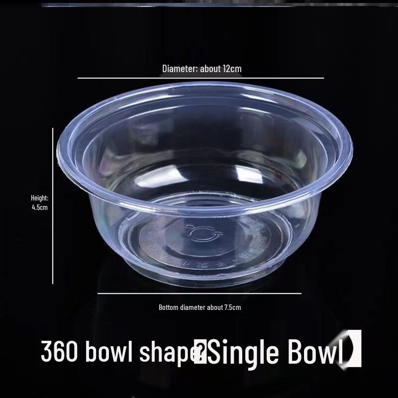 Disposable Transparent Plastic Round Bowls