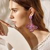 Colorful Butterfly Rhinestone Earrings Shining Crystal Jewelry  Earrings  Banquet