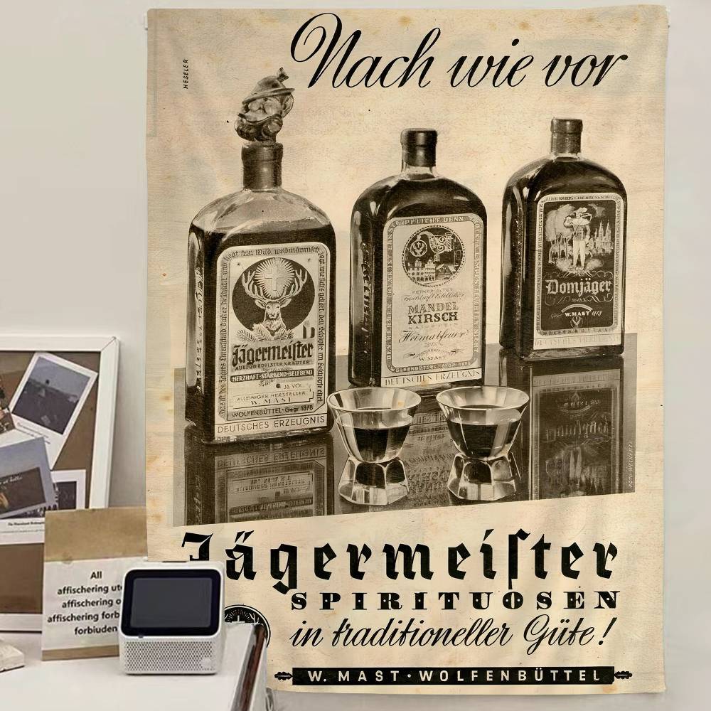 

JJagermeister Anime Anime Tapestry Hanging Tarot Hippie Wall Rugs Dorm Home Decor 74x94cm(29x37in)