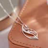 New Trend Glossy Pendant Necklace Fashion  Rose Gold Color Creative Metal Ethnic Jewelry Unique Romantic Daily Necklace