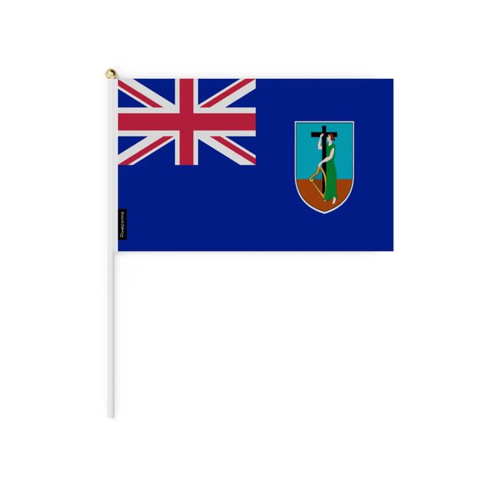 Drapeau - Montserrat - Mini Drapeau 30x45 cm - Polyester odolný - Otisk recto/verso - Multicolore