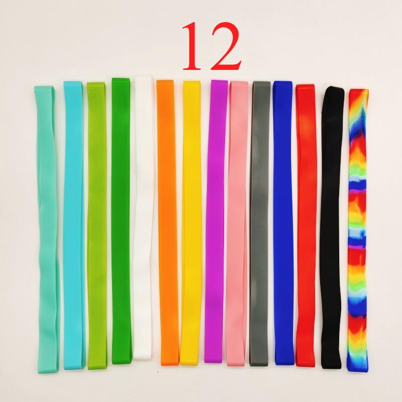 12 Pcs Silicone Beach Towel Clips, Stretchable for Beach Chair Colorful Towel Bands for Pool Swim Vacation Beach Accessories