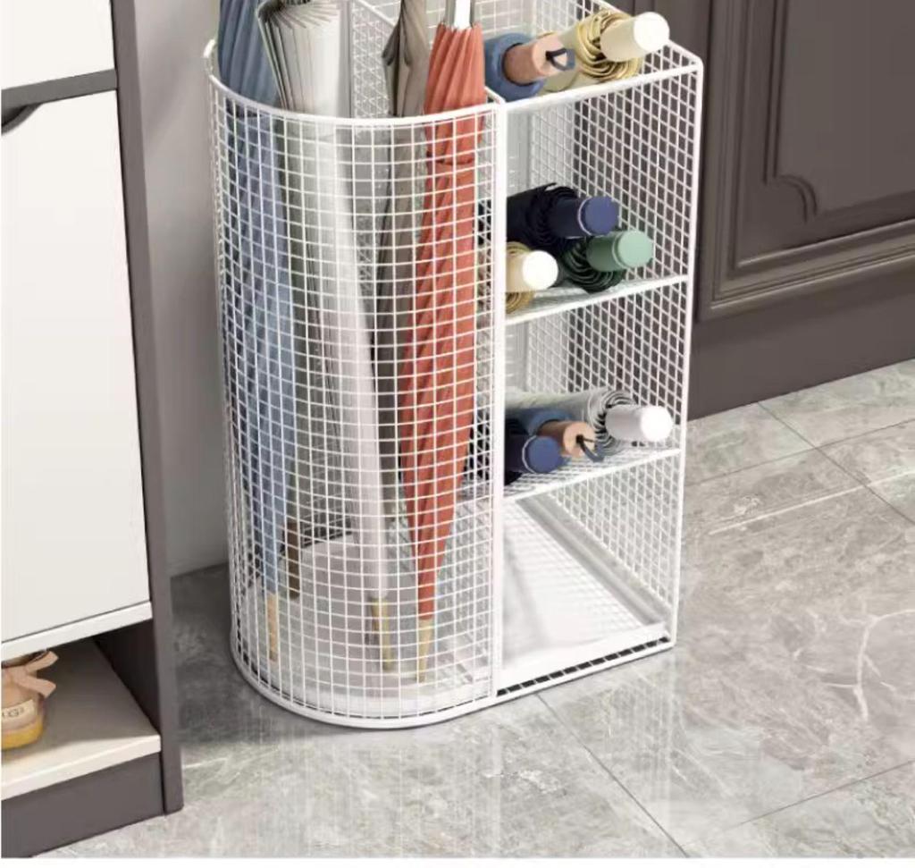 Commercial Lobby & Household Umbrella Rack: Entryway Storage and Drainage Solution