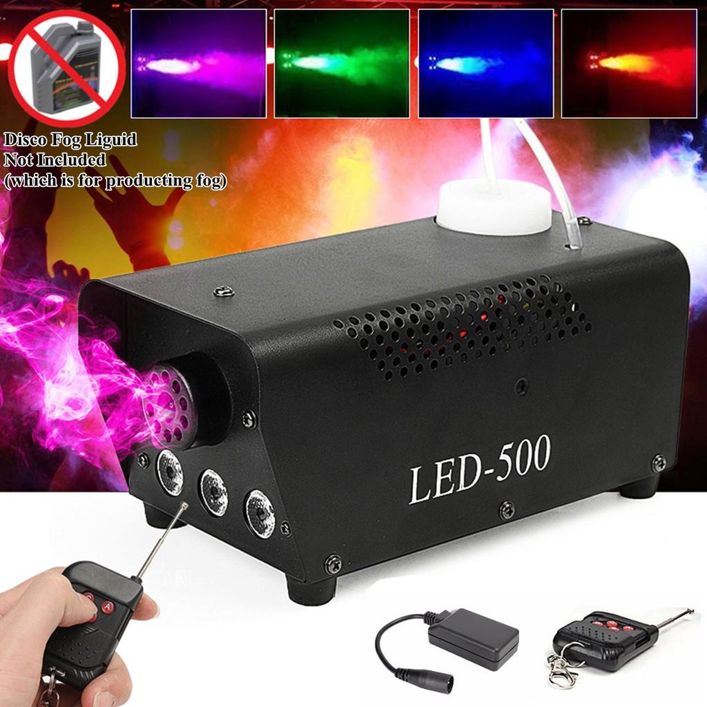 

Дым-машина 500 Вт Пульт управления RGB LED DJ Прожектор DJ Вечеринка семейный бал вечеринки досуг Сценический свет Дымогенератор Черный 220В-230В
