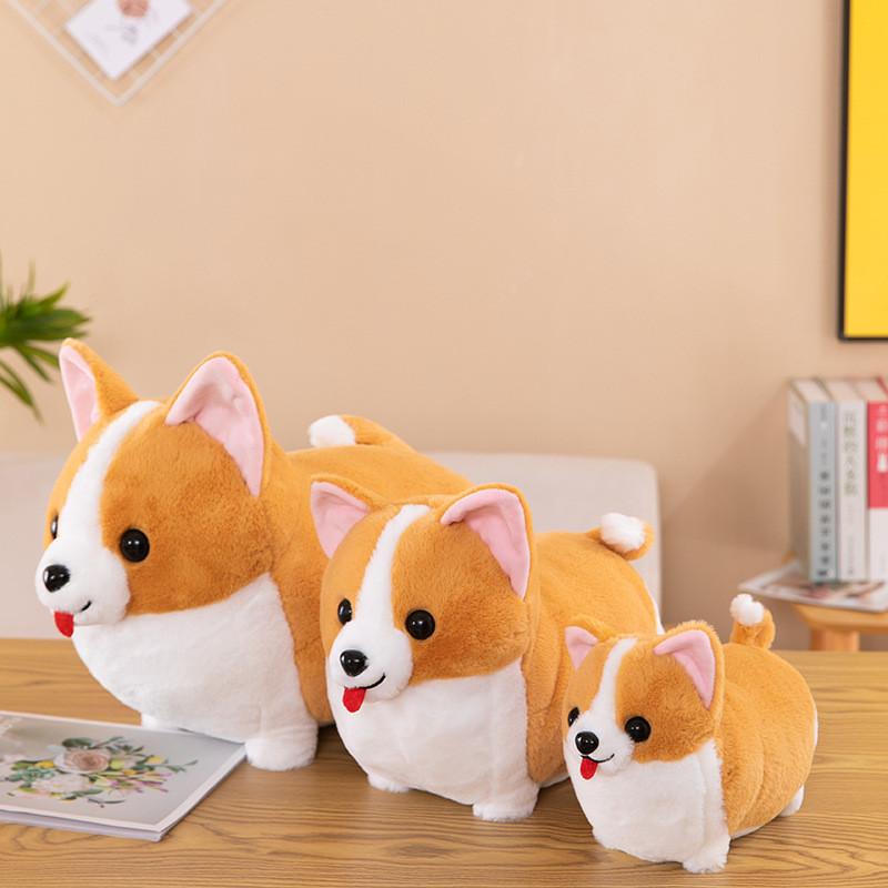 Adorable Corgi Dog Plush Toy Cute Car Accessory Hug Pillow Gift For Kids And Friends