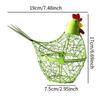 Chicken Wire Egg Basket Fruits Vegetables Rack Small Living Room Decor Decorative Egg Holder Chicken Shape Design Ornament