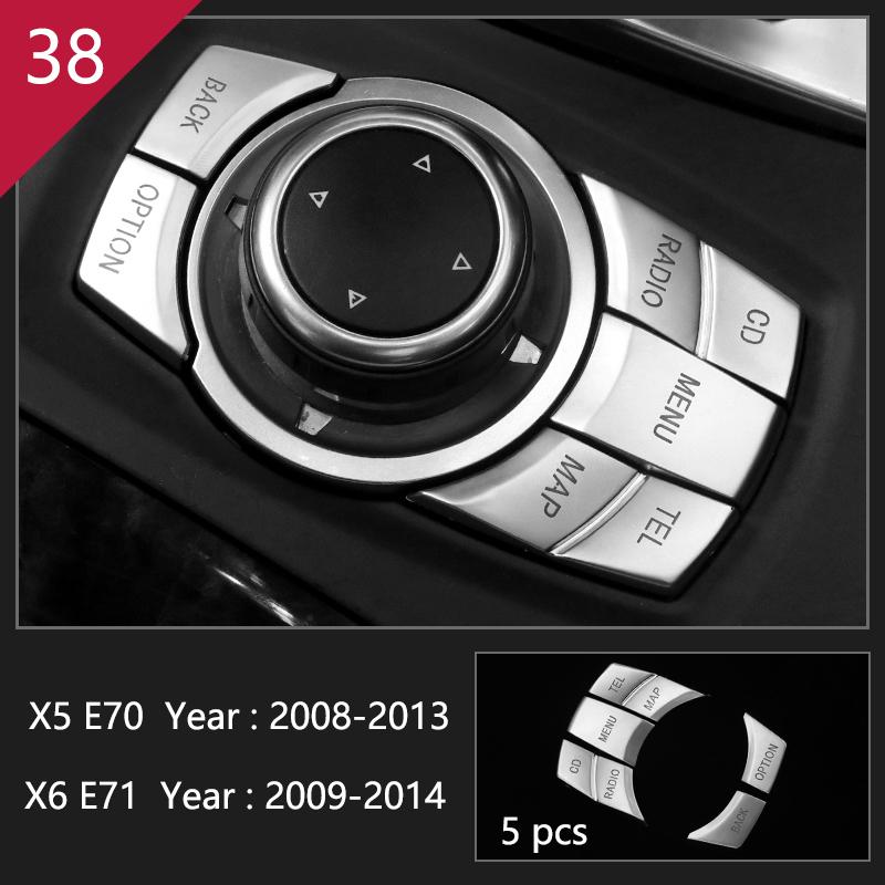 AAACH1 For BMW X5 X6 E70 E71 Accessories Car Interior Air Conditioning CD Console Panel Cover Decoration Trim Carbon Fiber Car Styling
