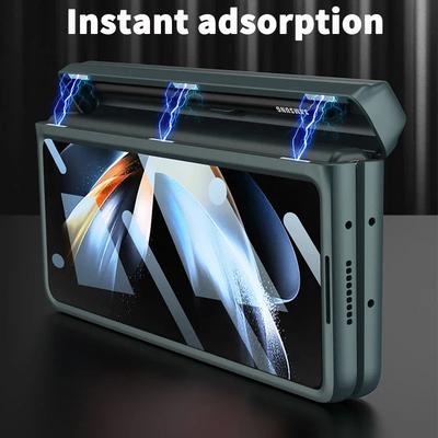 Magnetic Leather Screen Glass Fold6 Case All-included  For Samsung Galaxy Z Fold 6 5 4 3 5G Folding Protective Pen Holder Cover