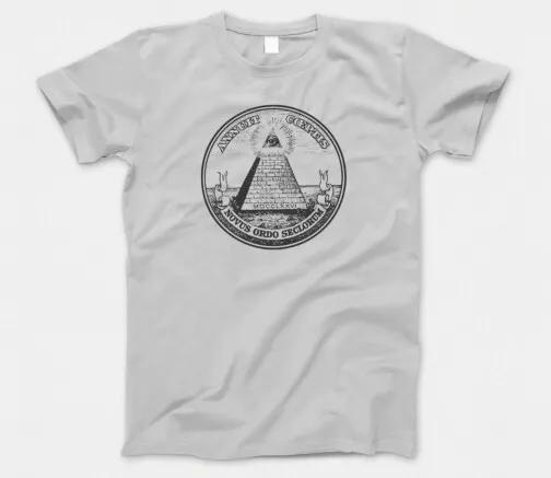 Annuit Coeptis T Shirt 714 Pyramid Eye Illuminati John Lennon New World Order