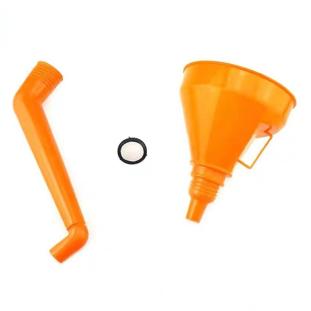 Plastic Double Bend Funnel with Removable Filter Hands Frees Funnel for Kitchen Cooking & DIY Beverage Enthusiasts