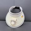 Unisex Large Brim Breathable Sun Hat - Topless, Fashionable Summer Hat for Outdoor Travel and Children's Sun Protection.