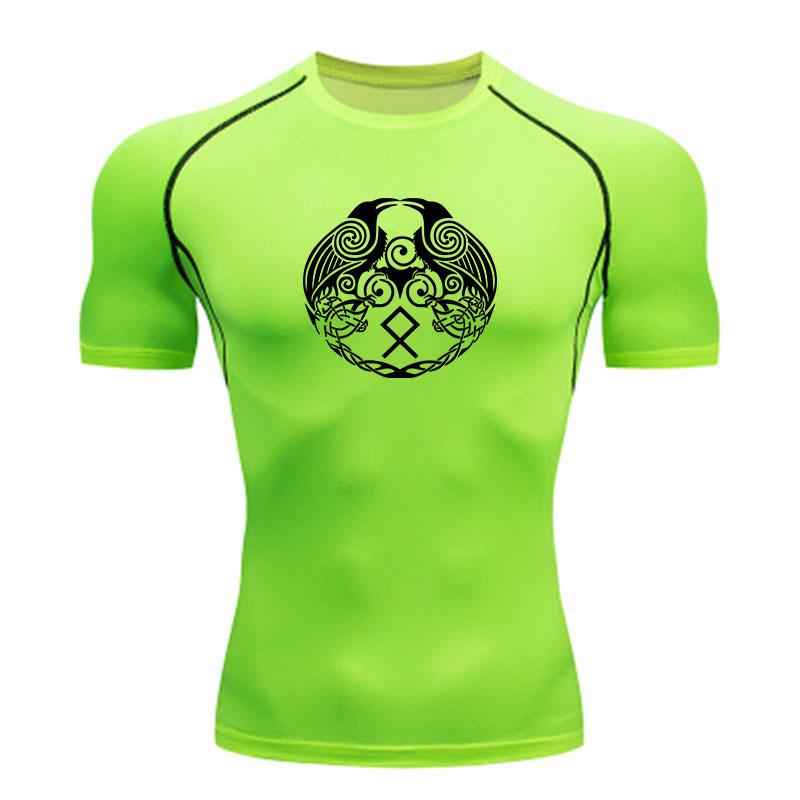 Men's Compression Workout T-shirt, Vintage Norse Rune Celtic