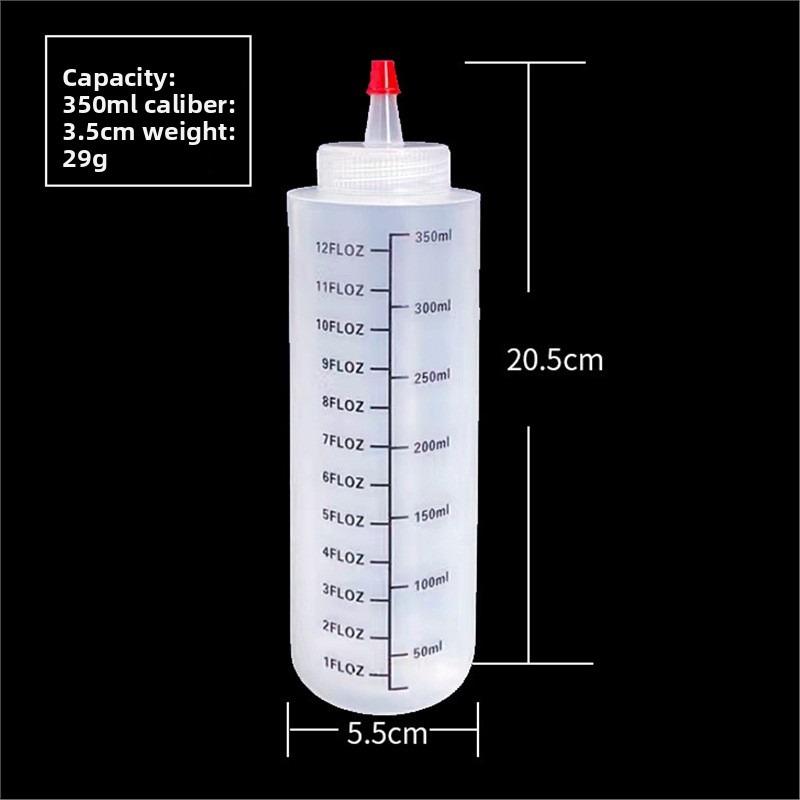 120/250/450ml Plastic Needle-nosed Scale Squeeze Bottle Squeezable Bottle With Leak-proof For Kitchen Salad Sauce Squeeze Bottle