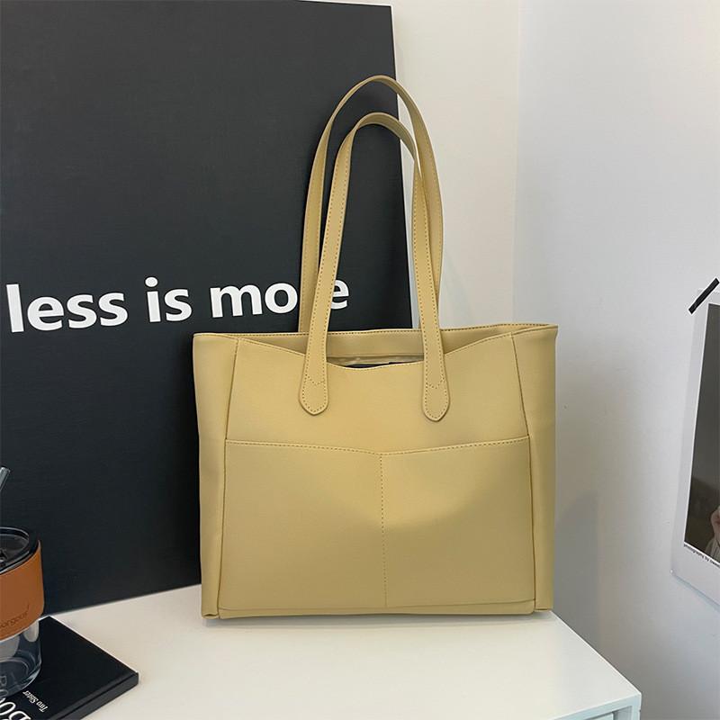 Stylish Large-capacity Street Fashion Tote Bag Pu Leather Shoulder Handbag