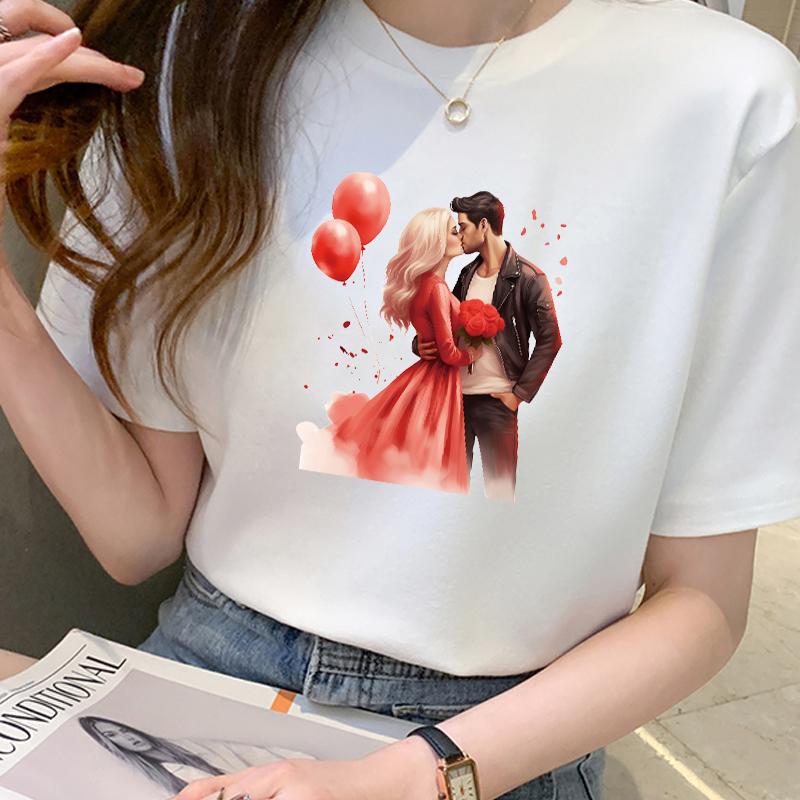 New Lovers Iron On Patches Valentine Stickers Hoodies Parches Ropa Diy T-Shirt Heat Press Appliqued Clothes Stickers Iron Patch