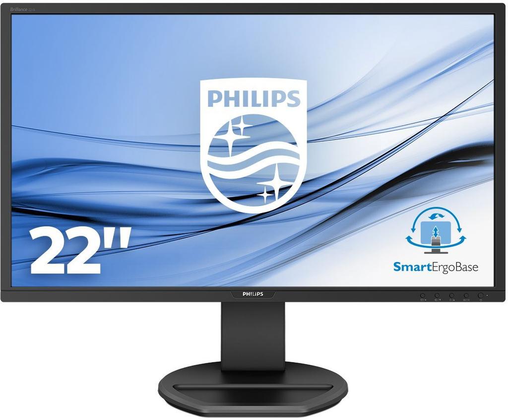 Moniteur lcd philips b-line 221b8lheb 54,6 cm (21,5") full hd - noir - 1920 x 1080 - 1 ms gtg