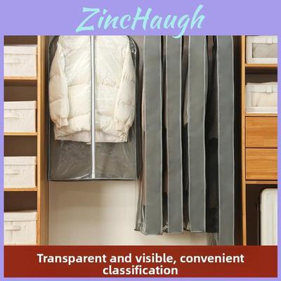 Minimalist Waterproof Garment Dust Cover With Transparent Pvc For Wardrobe Storage