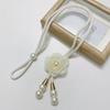 2PCS Adjustable Pearl Curtain Buckle Elegant Curtains Tie Rope Camellia Curtain Tieback  Living Room