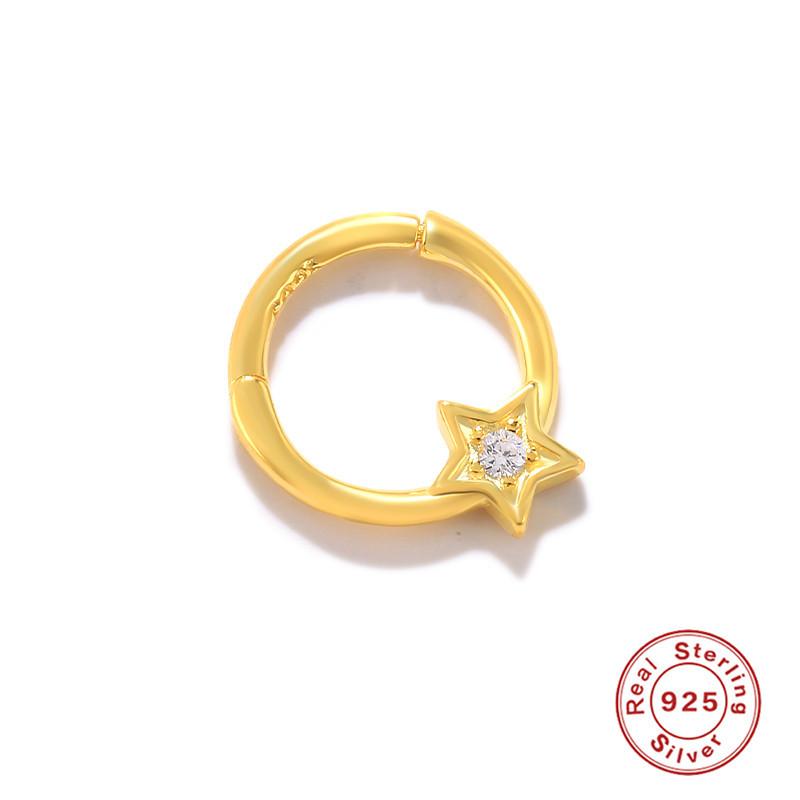 Sterling Silber 925 Hip Hop Knorpelpiercing Ohrringe Nasenringe Lippenringe Ohrringe Körperschmuck Hypoallergen Weiblich Männlich