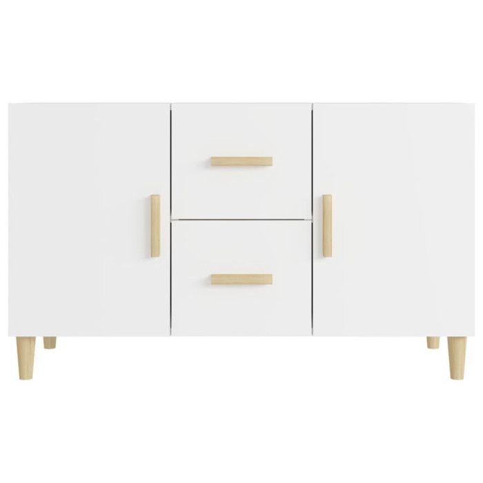 VidaXL Buffet Armoire de Rangement Organisateur de Maison Meuble de Rangement Armoire de Salon Intérieur Blanc 100x36x60 cm 812510