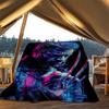 1pc Wolverine Outdoor Flannel Blanket Gift For Boys Girls Adults, Family Friends