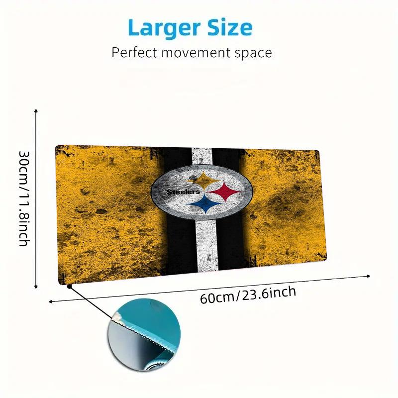 Pittsburgh Steelers Color Mouse Pad Large Gaming Table Cushion Non-slip Laptop Tablet Big Mousepad XXL Mat Mini PC Playmat With Lock edge