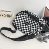 Summer Women's Bags  Large Capacity  Women's Commuting Men's Trendy Postman Plaid  One Shoulder Crossbody Bag