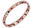 Bracciale Magnetico Rame Antico Rosso Retrò da Uomo - Design Regolabile a Riga Larga per Coppie