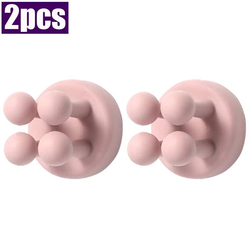 2pcs Silicone Toothbrush Holder Shaver Rack Hook Waterproof Self Adhesive Wall Single Hook for Hanging Key Utility Plug Holder