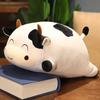 Cute Soft Cute Fat Cow Doll Square Simulation Black And White Cow Cloth Doll Bed Sleeping Doll Throw Pillow