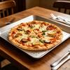 Square Aluminum Alloy Pizza Pan Even Heat Distribution Baking Tray Ideal For Home And Restaurant