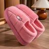 New cotton slippers large size autumn and winter warm indoor household soft sole non-slip plush thick sole cotton shoe bag heel