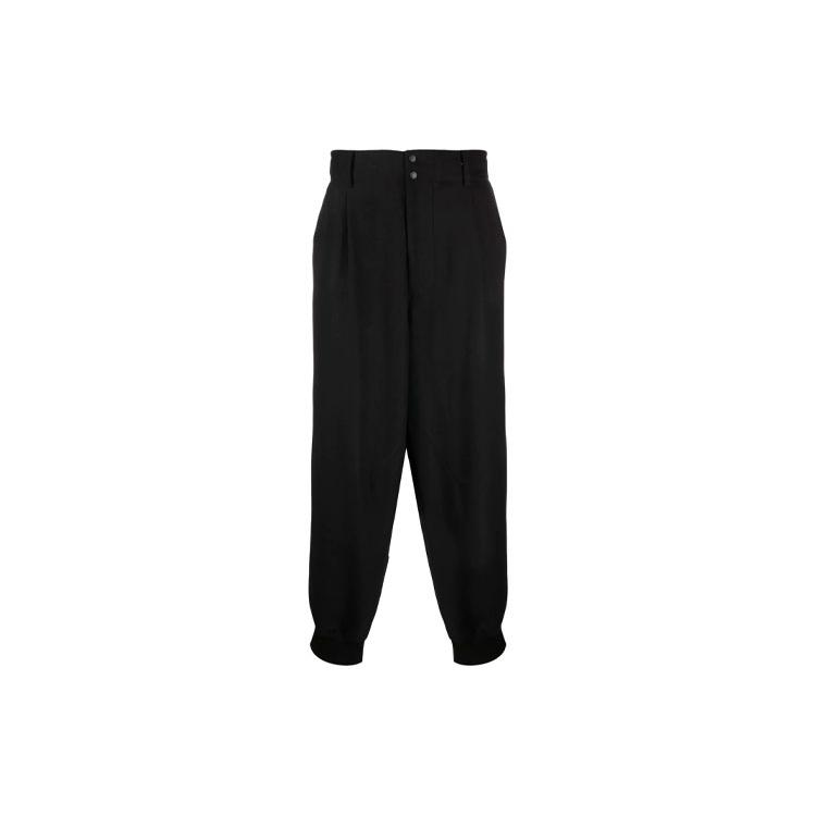 Y-3 Casual Pants Men's Black Moderate Tapered Pants HB3428