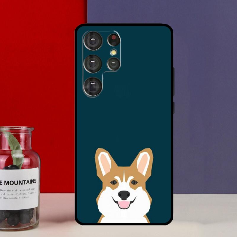Corgi and Bubble Tea Funda Case For Samsung Galaxy S25 Ultra S9 S10 S20 S21 S22 Plus S23 FE S24 Ultra Phone Cover