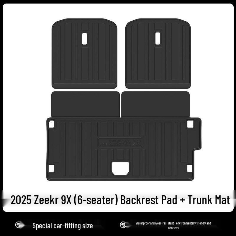 Zeekr 9X Six-Seater 3D All-Weather Floor and Trunk Mats with Starry Sky Blanket and Carbon Fiber Texture