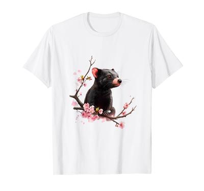 Kirschblüte - Aquarell Tasmanischer Teufel T-Shirt