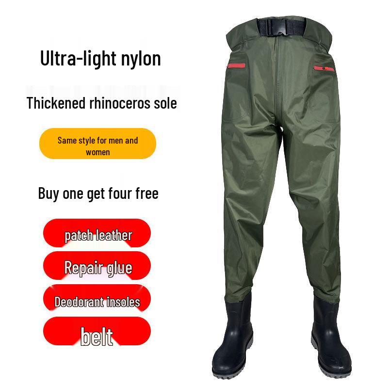Thickened Nylon Waist-High Fishing & Rice Planting Waders