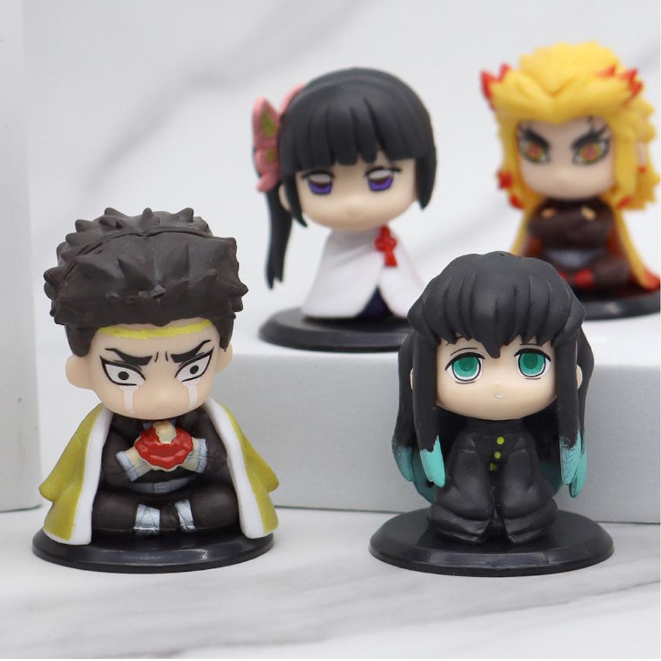 Фігурка Іграшка Demon Slayer Аніме Kimetsu no Yaiba Версія Q Сидячий Танджіро Незуко Іноске Зеніцу Модель Фігурки PVD Лялька Подарунок