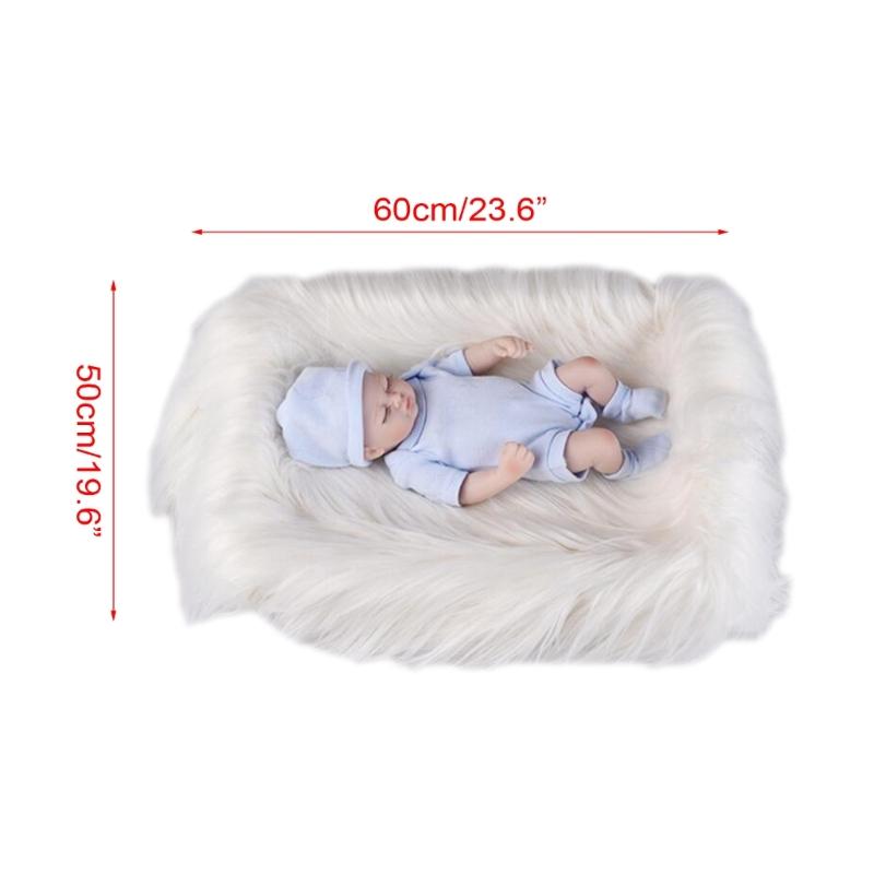Baby Photography Background Cloth Soft Fluffy Photo Props Newborn Photoshoots Blanket Infant Photo Session Accessory