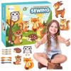 [PACZA][1] Creative Set of Felt Embroidery Patterns Forest Animals 6 pcs Z3127