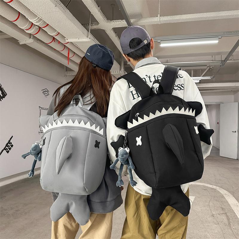 Cute Shark Shape Backpack - Unisex Cartoon Casual Backpack