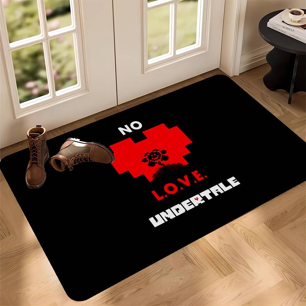 Felpudo Juego U-Undertale Habitación Infantil Decoración Dormitorio Balcón Felpudo Antideslizante Felpudo Sala de Estar Alfombra de Área