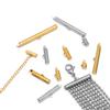 20pcs Stainless Steel Crimp End Caps Slider Clasp Buckles Tubes Connectors Findings for DIY Bracelet Jewelry Making Accessories