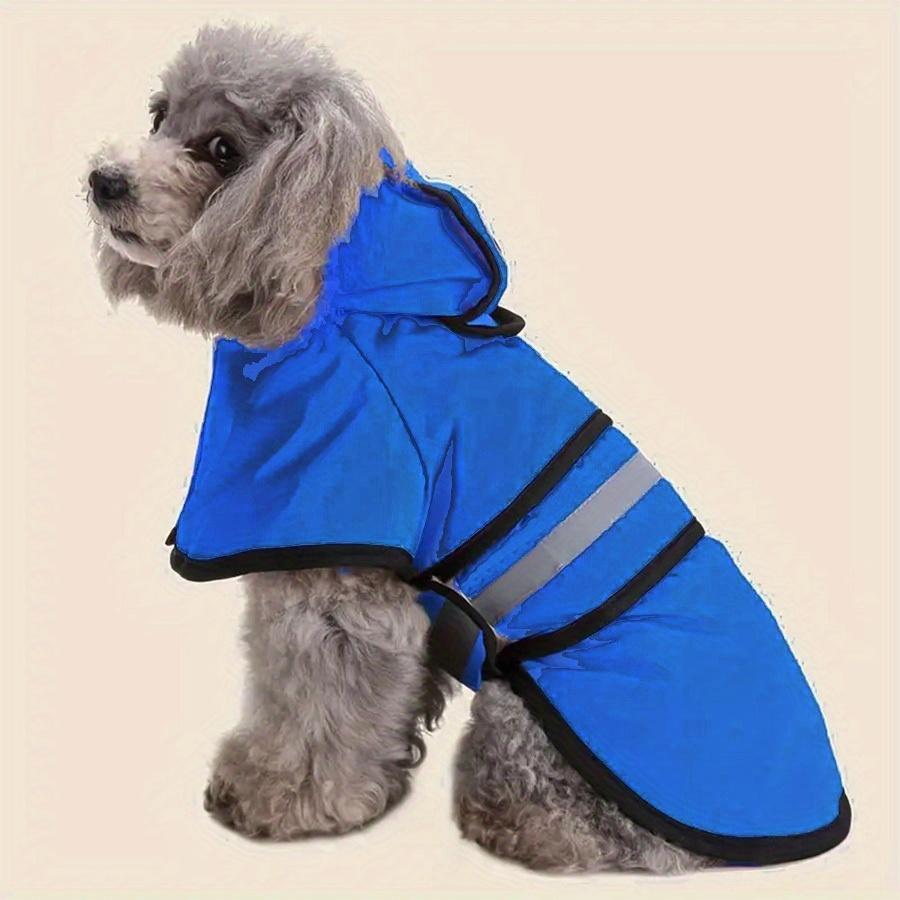 

Windproof Dog Raincoat with Hood - All-Weather, Easy On/Off. For Small to Large Dogs. Durable & Comfortable. XXL синій